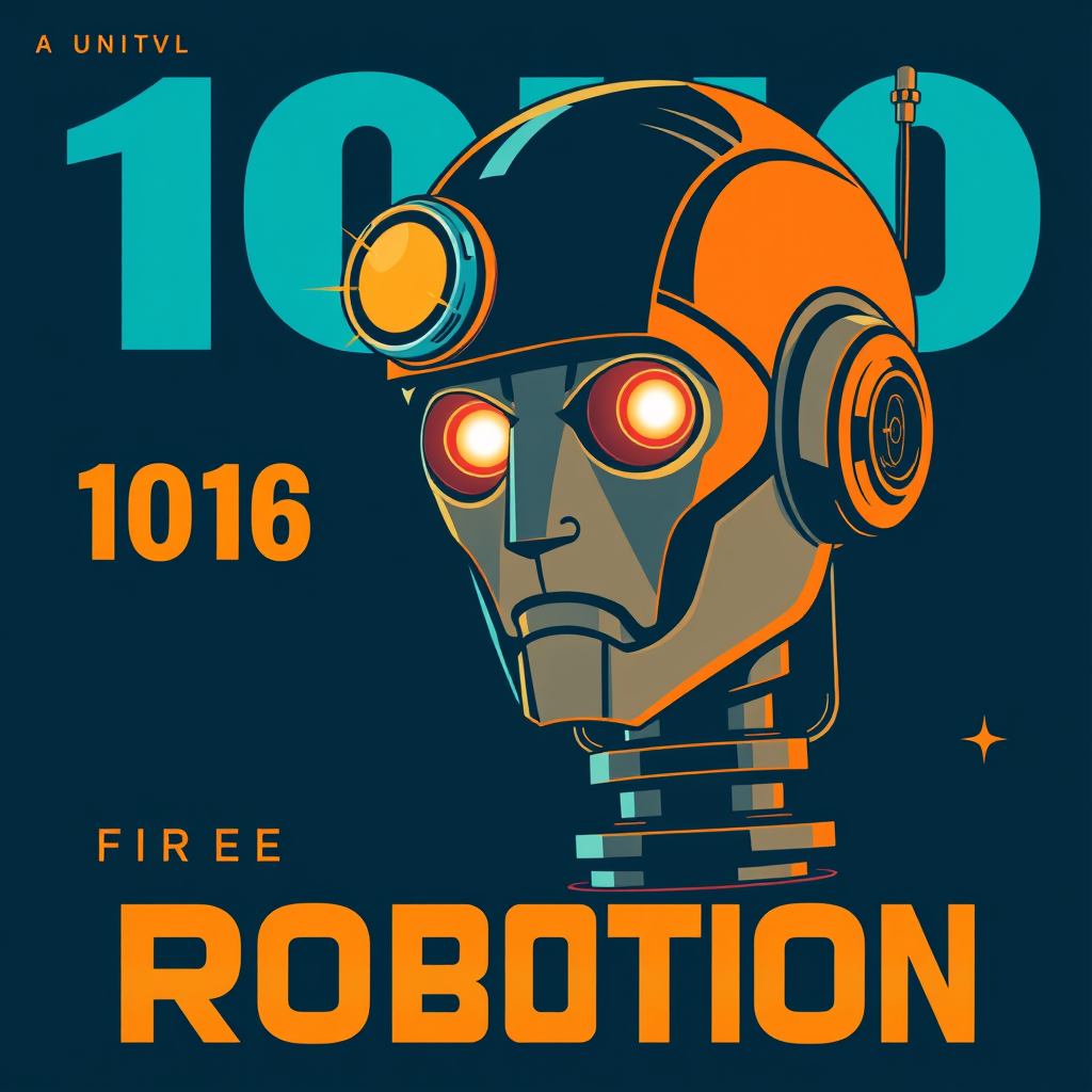 Retro sci-fi illustration inspired by Isaac Asimov